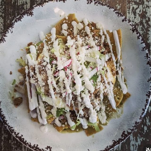Green Chilaquiles brunch.
