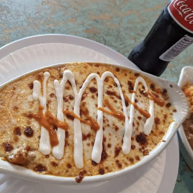 Enchiladas Suizas Carnitas.